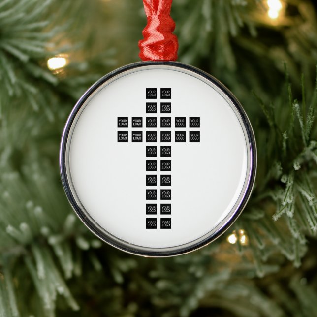 Erstellen eines Cross-Patches mit beliebigen Logos Ornament Aus Metall (Baum)
