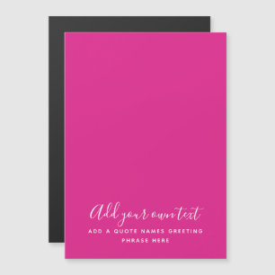 Erstellen eines eigenen CERISE-PINKS-benutzerdefin Magnetkarte