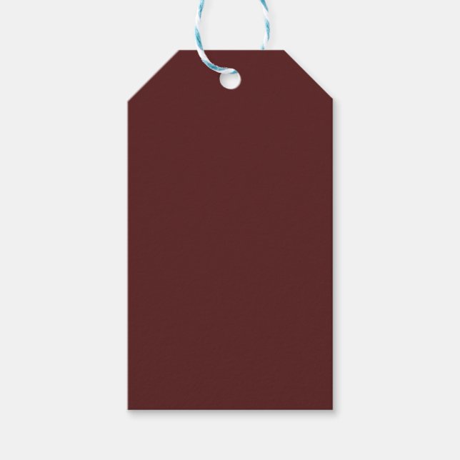 Erstellen eines eigenen eleganten Burgund Geschenkanhänger (Vorderseite)
