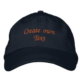 Erstellen eines eigenen Text-Hat Bestickte Baseballkappe