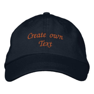 Erstellen eines eigenen Text-Hat Bestickte Baseballkappe