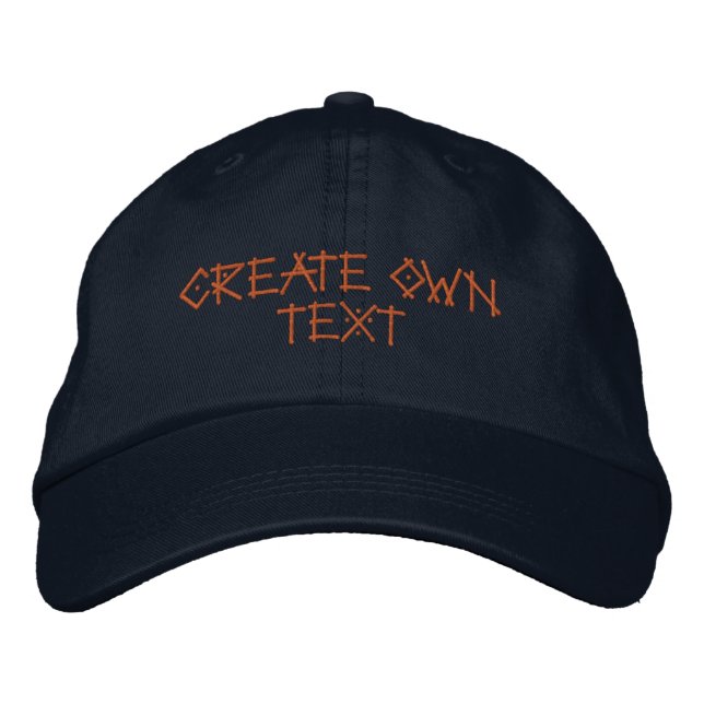 Erstellen eines eigenen Text-Hat Bestickte Baseballkappe (Vorderseite)