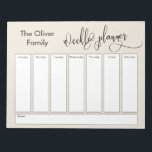 Erstellen eines einfachen Wochenplaners, Cream Notizblock<br><div class="desc">Dieser vielseitige Wochenplaner wurde mit sehr grundlegenden Elementen, die alle bearbeitet werden können, Set gemacht... außer dem Header. Der Begriff "Wochenplaner" wurde in einem modernen, aufwändigen Kalligraphie-Schriftart dargestellt und als Grafik oben auf der Seite platziert. Verwenden Sie die Vorlagenfelder, um Ihre Daten nach Belieben hinzuzufügen. Ändern Sie auch die Farben...</div>