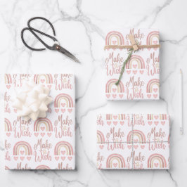 Erstellen eines flachen Set aus einem Wrapping-Pap Geschenkpapier Set