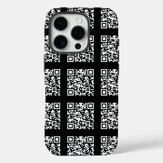 Erstellen eines gestuften QR-Codemusters | bearbei iPhone 16 Pro Hülle (Rückseite)