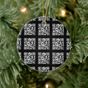 Erstellen eines gestuften QR-Codemusters bearbei Keramik Ornament