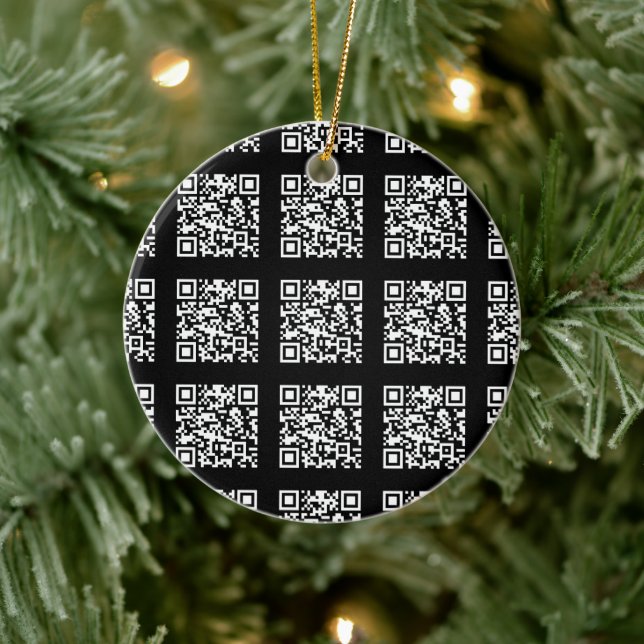 Erstellen eines gestuften QR-Codemusters | bearbei Keramik Ornament (Baum)