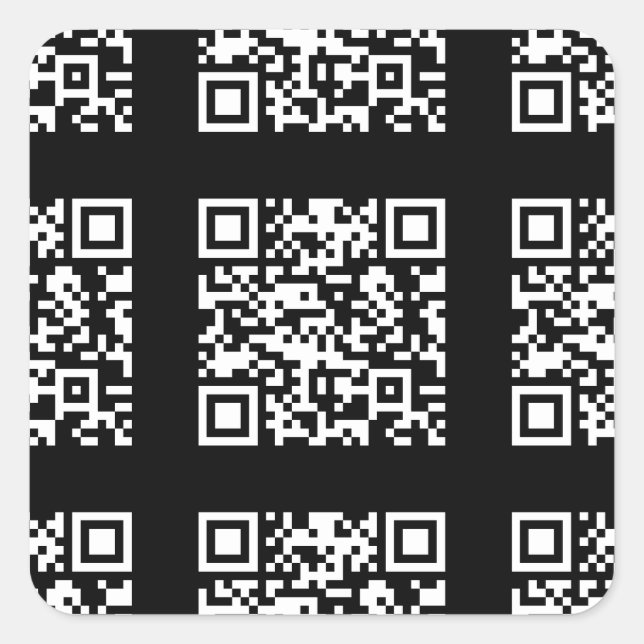 Erstellen eines gestuften QR-Codemusters | bearbei Quadratischer Aufkleber (Vorderseite)