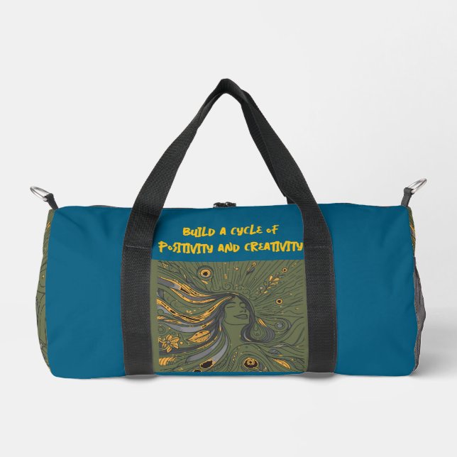 Erstellen eines Kreativitäts- und Positivitätszykl Duffle Bag (Vorderseite)