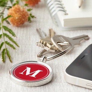 Erstellen eines Personalisierten, weißen Monogram- Schlüsselanhänger