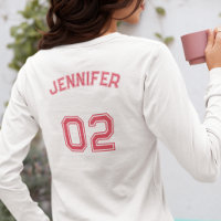 Erstellen eines rosa Spielernamen Jersey Nummer Lo