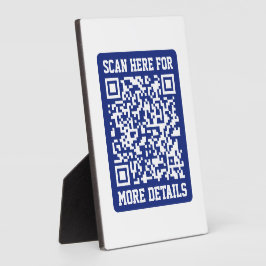 Erstellen eines skalierbaren QR-Codes | Navy Blue  Fotoplatte