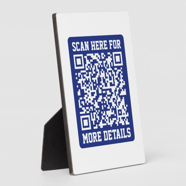 Erstellen eines skalierbaren QR-Codes | Navy Blue  Fotoplatte (Seite)