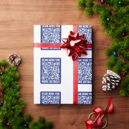 Erstellen eines skalierbaren QR-Codes | Navy Blue  Geschenkpapier