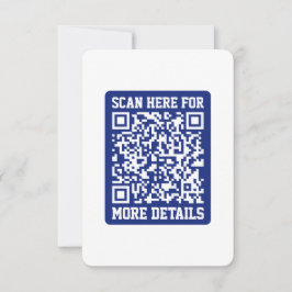 Erstellen eines skalierbaren QR-Codes | Navy Blue  Mitteilungskarte