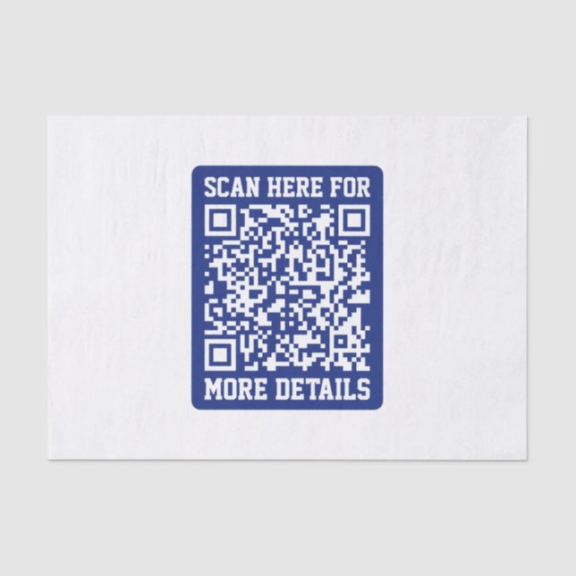 Erstellen eines skalierbaren QR-Codes | Navy Blue  Seidenpapier (Vorderseite)