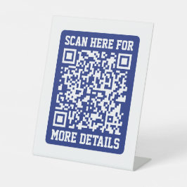 Erstellen eines skalierbaren QR-Codes | Navy Blue  Sockelschild