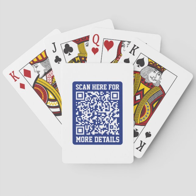Erstellen eines skalierbaren QR-Codes | Navy Blue  Spielkarten (Rückseite)