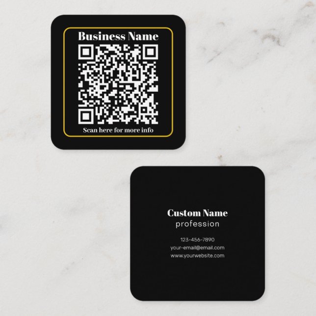 Erstellen eines sofort scannbaren QR-Codes für Unt Quadratische Visitenkarte (Vorne/Hinten)