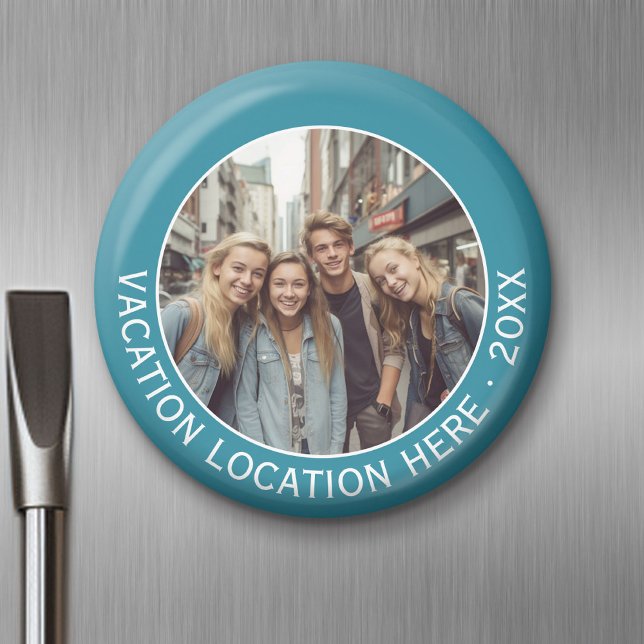 Erstellen eines UrlaubsSouvenirs mit Foto und Text Magnet (Custom Magnet)