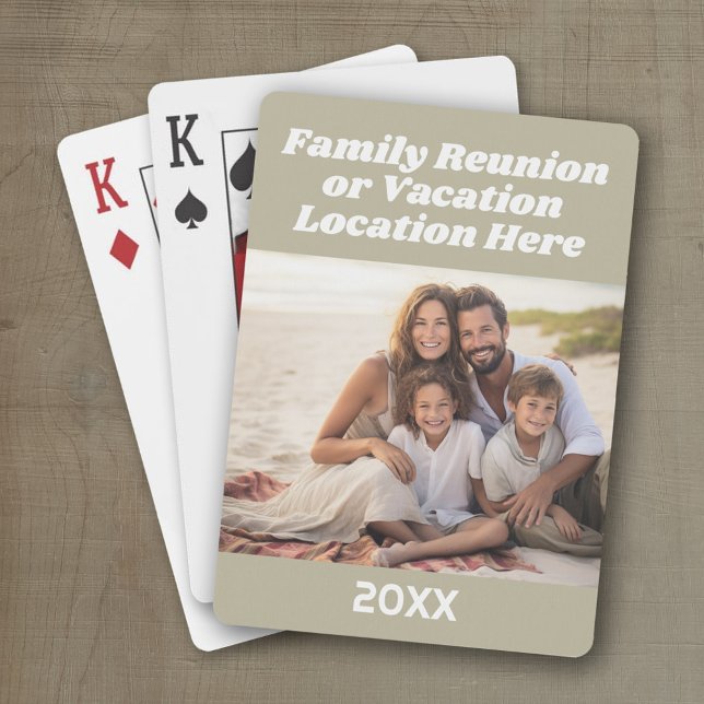 Erstellen eines UrlaubsSouvenirs mit Foto und Text Spielkarten (Personalized playing cards - family reunion or vacation keepsake)