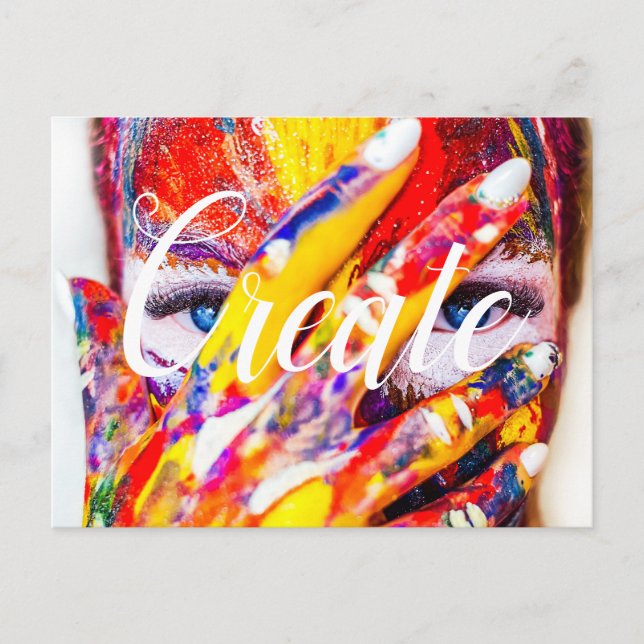 Erstellen / Motivierend Postkarte (Vorderseite)