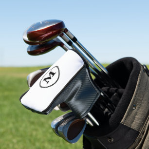Erstellen Personalisierter Schwarz-weißer Mit Mono Golf Headcover