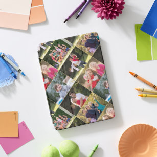 Erstellen Sie 6 Collage Family Kids Mit Monogramm iPad Pro Cover