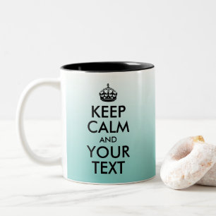 Erstellen Sie Aquamarinen Ombre-Behalt-Ruhe und Ih Zweifarbige Tasse
