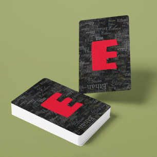Erstellen Sie Black Playing Cards mit dem Namen /  Spielkarten