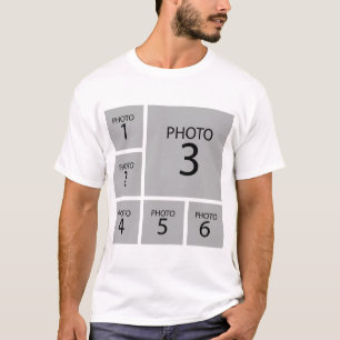 Erstellen Sie das Personalisierte Vorlage 6-FOTO f T-Shirt