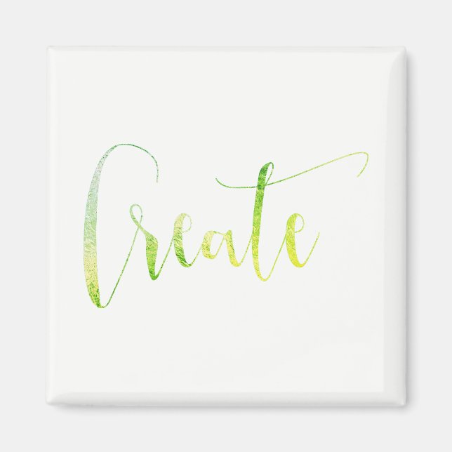 Erstellen Sie den Blogger Tropical White Greenly L Magnet (Vorne)