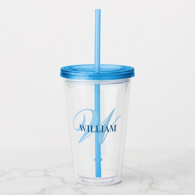 Erstellen Sie den Personalisierten Monogrammnamen  Acryltrinkbecher (Vorderseite)