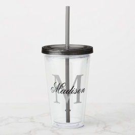 Erstellen Sie den Personalisierten Monogrammnamen  Acryltrinkbecher