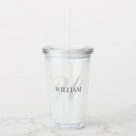 Erstellen Sie den Personalisierten Monogrammnamen Acryltrinkbecher