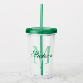 Erstellen Sie den Personalisierten Monogrammnamen  Acryltrinkbecher