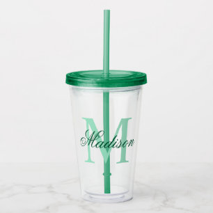 Erstellen Sie den Personalisierten Monogrammnamen  Acryltrinkbecher