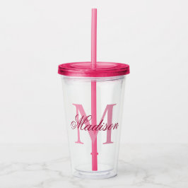 Erstellen Sie den Personalisierten Monogrammnamen  Acryltrinkbecher