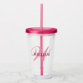 Erstellen Sie den Personalisierten Monogrammnamen Acryltrinkbecher
