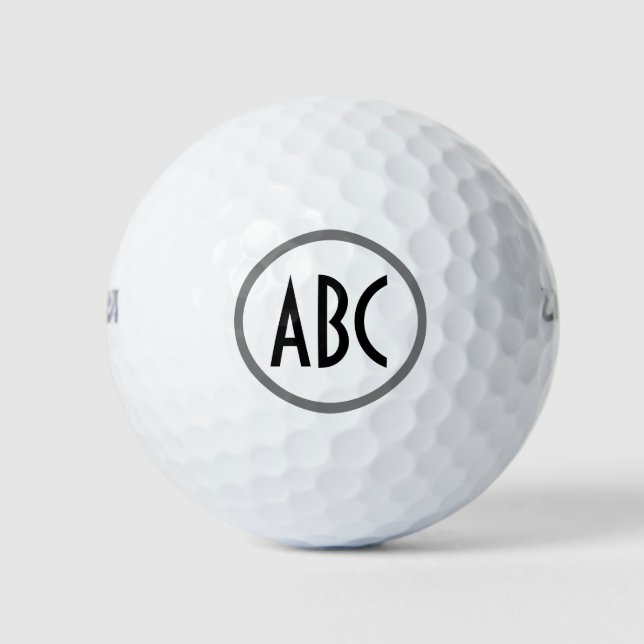 Erstellen Sie die Monogramminitialen Ihres eigenen Golfball (Vorderseite)