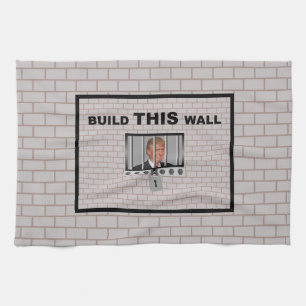 Erstellen Sie diese Mauer / Anti Trump, Geschirrtuch