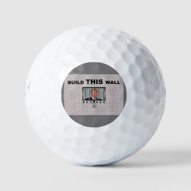 Erstellen Sie diese Mauer / Anti Trump, Golfball (Vorderseite)