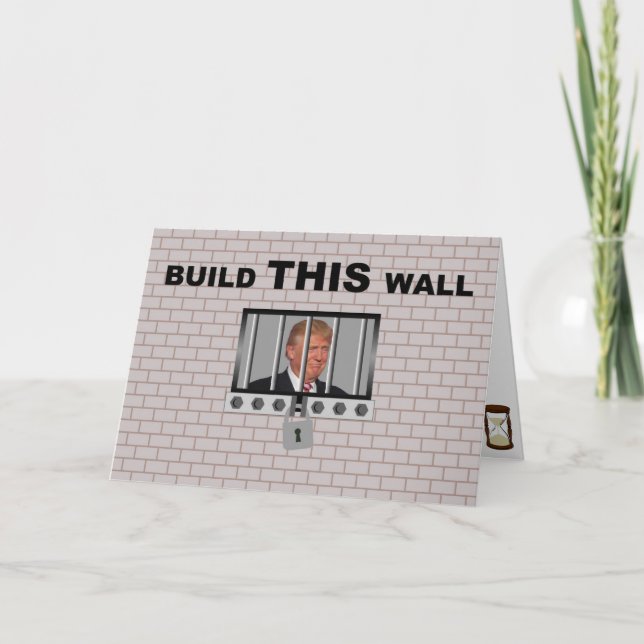 Erstellen Sie diese Mauer / Anti Trump, Karte (Vorderseite)