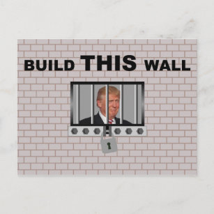 Erstellen Sie diese Mauer / Anti Trump, Postkarte