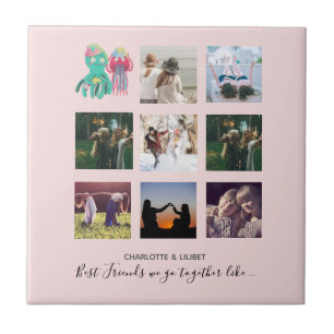 Erstellen Sie eigene BESTE FREUNDIN Foto Collage G Fliese