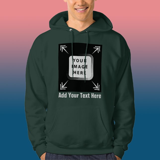 Erstellen Sie eigene Personalisierte Geschenke für Hoodie (Create your own template by uploading and adding your logo to a modern, elegant image design Custom)