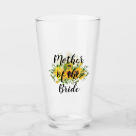 Erstellen Sie eigene Sonnenblumen-Brautparty-Gesch Glas