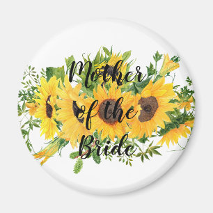 Erstellen Sie eigene Sonnenblumen-Brautparty-Gesch Magnet