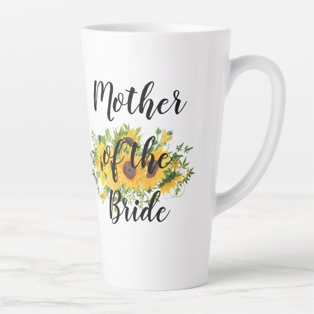 Erstellen Sie eigene Sonnenblumen-Brautparty-Gesch Milchtasse (Rechts)