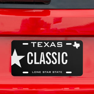 Erstellen Sie eigene Texas Classic US Nummernschild